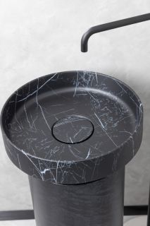 Пьедестал для раковины Armadi Art Sole Corian 801-Base-BWood чёрный