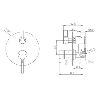 Смеситель для душа Raglo R20.272.09 графит