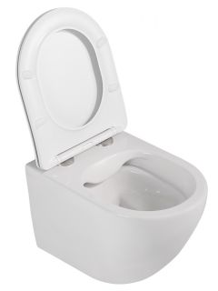 Подвесной унитаз ABBER Bequem AC1100 безободковый белый