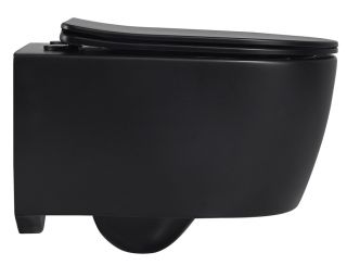 Подвесной унитаз ABBER Bequem AC1104MB безободковый чёрный матовый