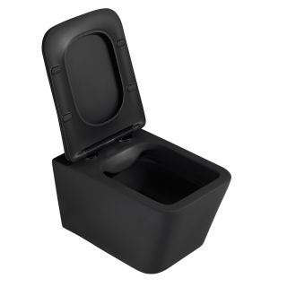 Подвесной унитаз ABBER Rechteck AC1201MB безободковый чёрный матовый