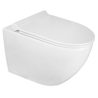 Унитаз подвесной Azario Geno AZ2196D безободковый с ультратонким сиденьем микроклифт