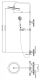 Душевая стойка BelBagno со смесителем для верхнего и ручного душа, хром UNO-DOCM-CRM
