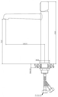 Смеситель для накладной раковины, хром BelBagno UNO-LMC-CRM