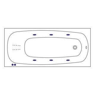 Гидромассажная ванна WHITECROSS Layla 0102.170075.100.LINENANO.GL 170x75 см Line Nano золото