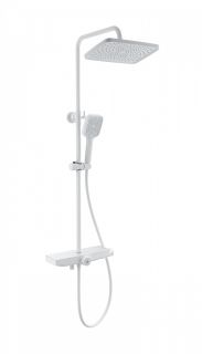 Душевая стойка Wonzon & Woghand ThermoKlick WW-B3098-A-MW с термостатом белый матовый