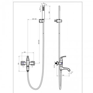 Смеситель для ванны Lemark  Nubira LM6214ORB