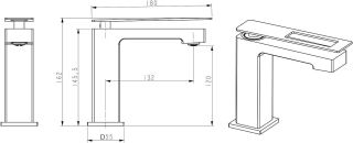 Смеситель для раковины Boheme Q 141-WR.2 белый/красный