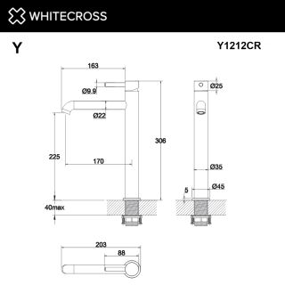 Смеситель для раковины WHITECROSS Y Y1212GLB брашированное золото