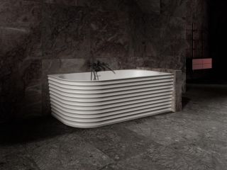 Ванна из искусственного камня ABBER Stein AS9651 R 170x80см белый матовый