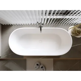 Ванна из искусственного камня Timo Kiara KIARA1680 170x75 см белый