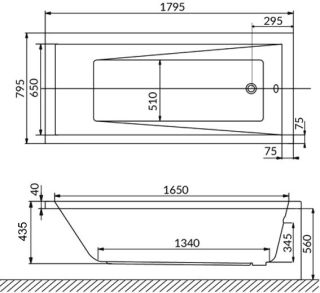 Ванна WHITECROSS Wave 180x80 акрил