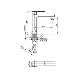 Смесители для раковины Vincea Next VBF-1N1MB черный