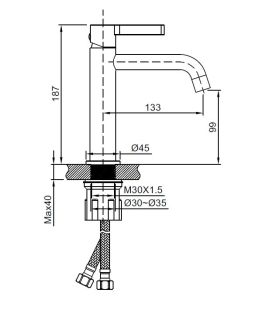 Смеситель для раковины Vincea Villa VBF-1VL1CH однорычажный, хром