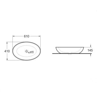 Раковина Vincea VBS-115 61 см белая