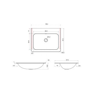 Раковина Vincea VCB-2VP600W 59.4 см белая