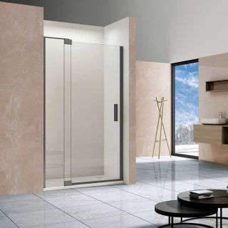 Душевая дверь Vincea Extra VDP-1E1112CLGM, 1100/1200, вороненая сталь, стекло прозрачное