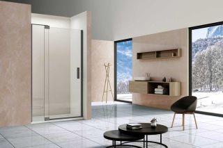 Душевая дверь Vincea Extra VDP-1E1112CLGM, 1100/1200, вороненая сталь, стекло прозрачное