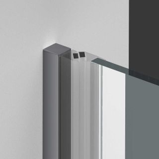 Душевая дверь Vincea Alpha VDP-3AL700CLGM, вороненая сталь, стекло прозрачное