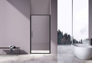 Душевая дверь Vincea Slim 8mm VDP-4SL900CLB, черный, стекло прозрачное