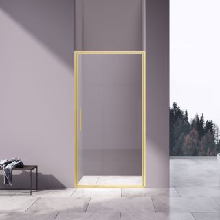 Душевая дверь Vincea Slim 8mm VDP-4SL900CLG, брашированное золото, стекло прозрачное