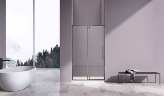 Душевая дверь Vincea Slim-N VDP-4SN100CLGM, вороненая сталь, стекло прозрачное