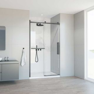 Душевая дверь Vincea Como Soft VDS-1CS130CLGM, 1300, вороненая сталь, стекло прозрачное