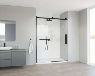 Душевая дверь Vincea Сomo Soft VDS-1CS150CLB, 1500, черный, стекло прозрачное