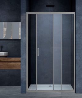 Душевая дверь Vincea Alpha VDS-3AL130CLGM, 1300, вороненая сталь, стекло прозрачное