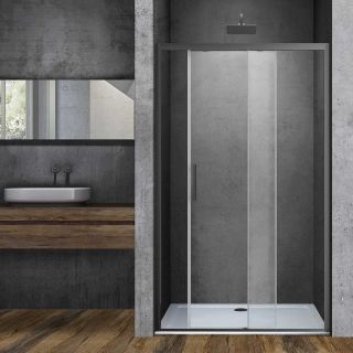 Душевая дверь Vincea Soft VDS-3SO140CLGM, 1400, вороненая сталь, стекло прозрачное