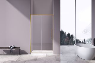 Душевая дверь Vincea Slim-N VDS-4SN110CLG, 1100, брашированное золото, стекло прозрачное