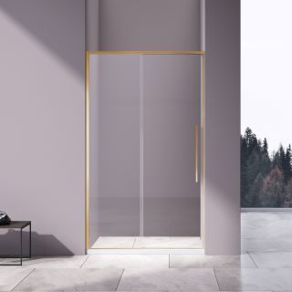 Душевая дверь Vincea Slim-N VDS-4SN110CLG, 1100, брашированное золото, стекло прозрачное