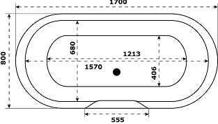 Ванна BAS Венеция 170х80 белый