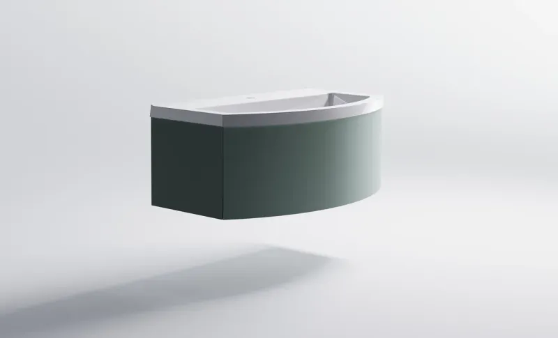 Тумба с раковиной Astra-Form Венеция 2.0 3100003ncss3005-b80g+04010022 80 см зелёный матовый