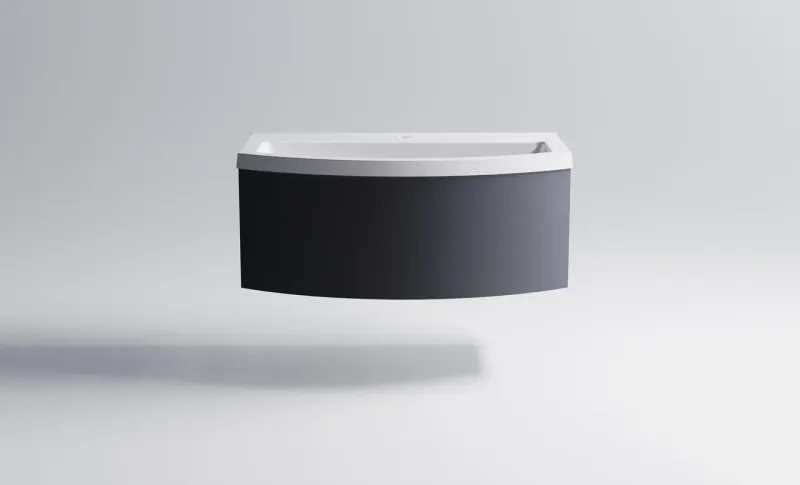 Тумба с раковиной Astra-Form Венеция 2.0 3100001ral7024+04010019 100 см тёмно-серый матовый