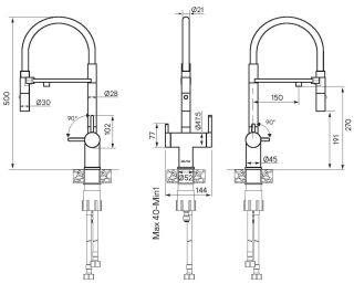 Смеситель для кухни Paulmark Gravity Gr213188-431 белый матовый