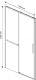 Душевая дверь в нишу Vincea Slim Soft 130 см, профиль черный, стекло прозрачное