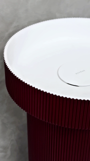 Пьедестал для раковины Armadi Art Sole Corian 801-Base-Rib-BUR бургунди