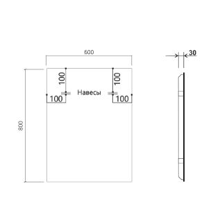Зеркало Vincea LED VLM-3VN600B-2 600×800 c сенсорным выключателем и диммером, с функцией антизапотевания