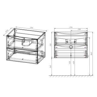 База под раковину Vincea Mia 600 R.Wood