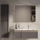 База под раковину Vincea Elise 1000 подвесная, правая, 2 выкатных ящика soft-close, серый матовый