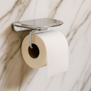 Держатель для туалетной бумаги с полочкой Knotlor PH103C, хром