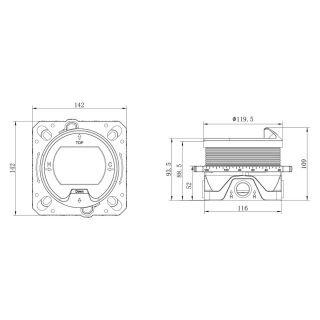 Встраиваемый смеситель для душа Vincea VSCV-322T-MMB двухфункциональный термостатический чёрный