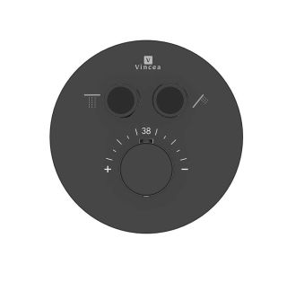 Встраиваемый смеситель для душа Vincea VSCV-322T-MMB двухфункциональный термостатический чёрный