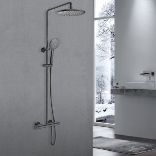 Душевая система Vincea Desire VSFS-1D0TGM термостатическая вороненая сталь