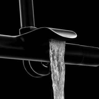 Душевая система Vincea Esse VSFS-1E1TMB термостатическая черный