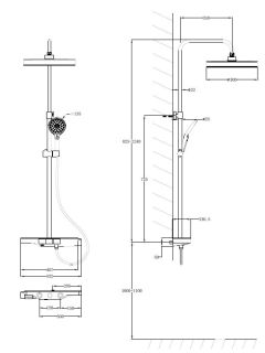 Душевая стойка Vincea Inspire VSFS-3I12TW с термостатом белый