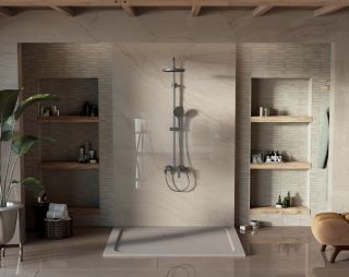 Душевая стойка Vincea VSFS-413GM, вороненая сталь