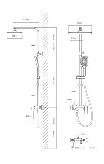 Душевая стойка Vincea Dice VSFS-4C12GM, вороненая сталь