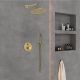 Душевой комплект Vincea Desire VSFW-1D1BG встраиваемый 2 режима брашированное золото